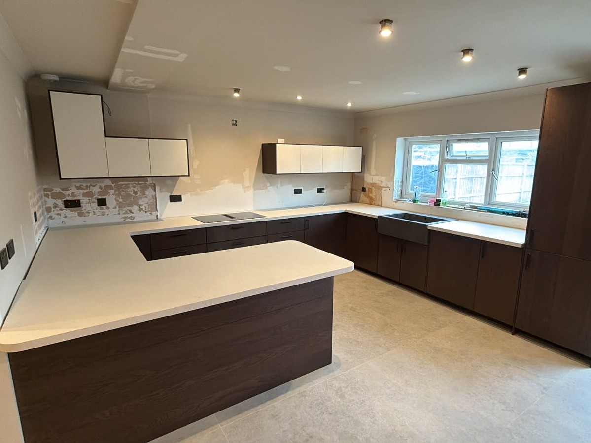 Luxury Timber-Accented Kitchen in Marylebone